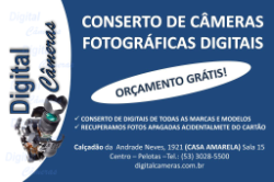 CONSERTO DE CÂMERAS FOTOGRÁFICAS DIGITAIS - PELOTAS - RIO GRANDE DO SUL - CONSERTO DE MÁQUINA FOTOGRÁFICA 